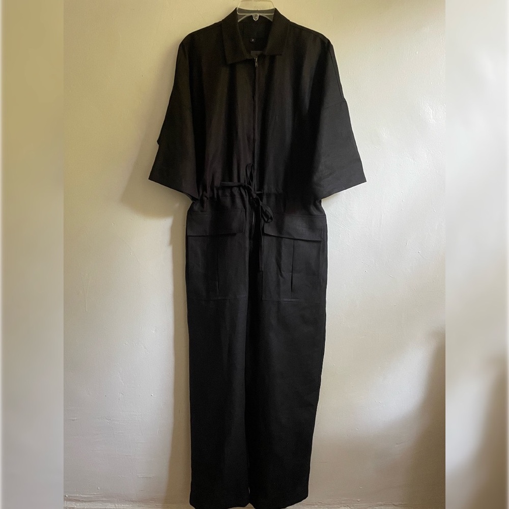 No. 6 Eldin Linen Jumpsuit in Black Size 2 (Medium) BRAND NEW with tags - Picture 8 of 8